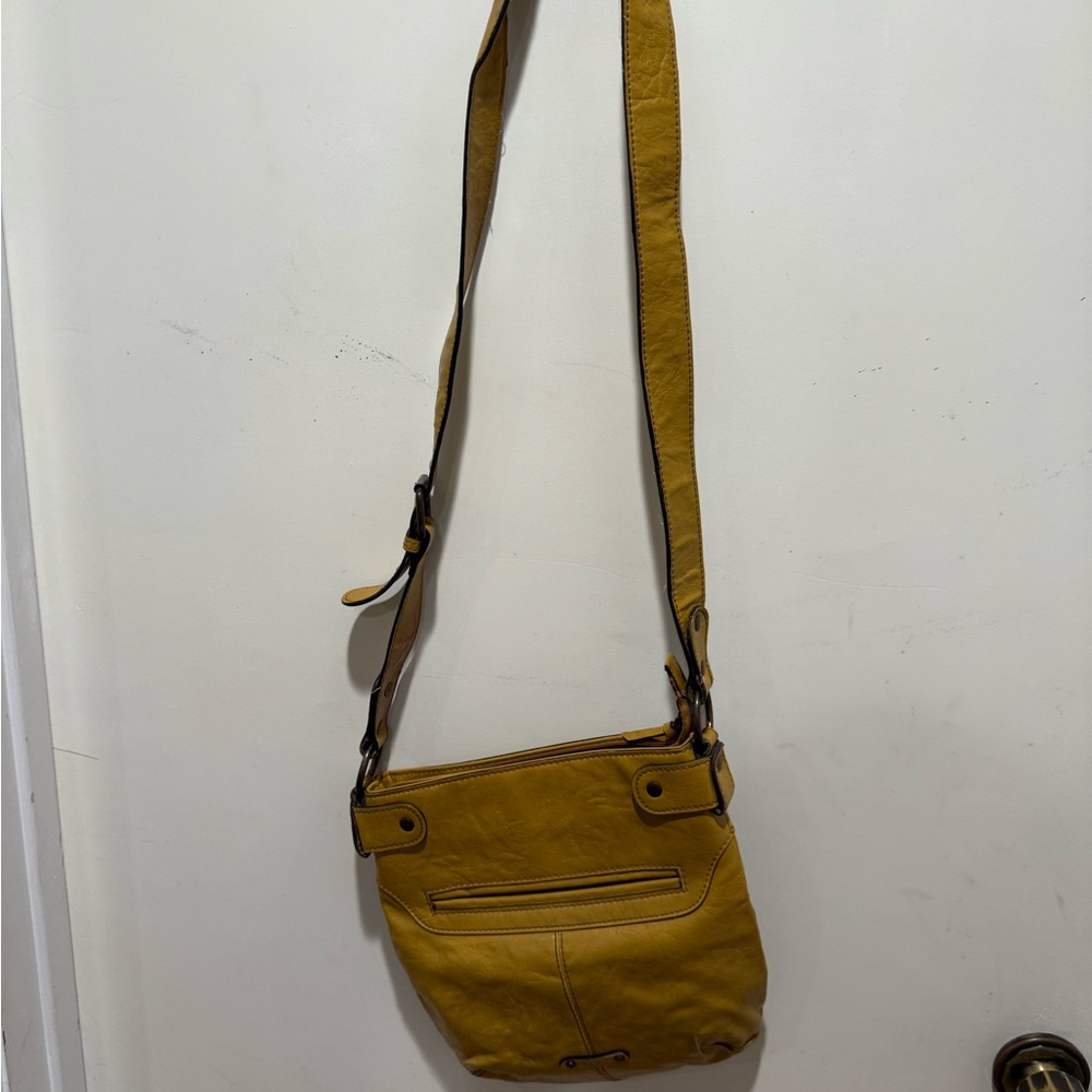 Axcess Yellow Crossbody Bag with Adjustable Strap